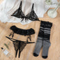 3-Piece Double Spice Bra and Crotchless G-String Set - S/M/L/XL-1