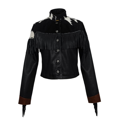 Dakota Fringe Leather Jacket-0
