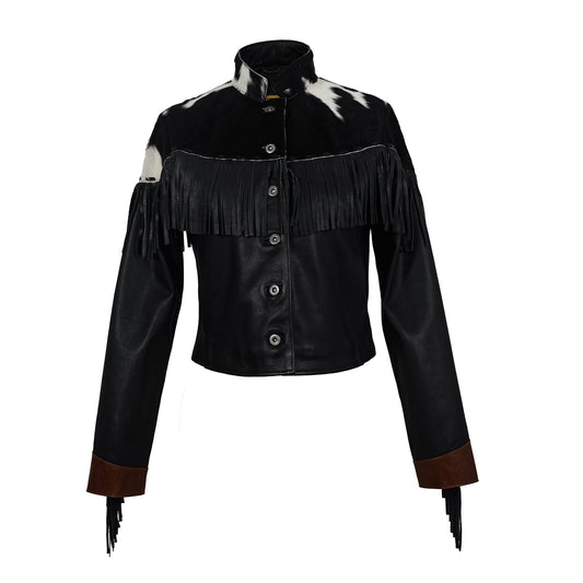 Dakota Fringe Leather Jacket-0