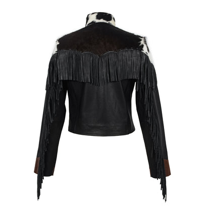 Dakota Fringe Leather Jacket-3