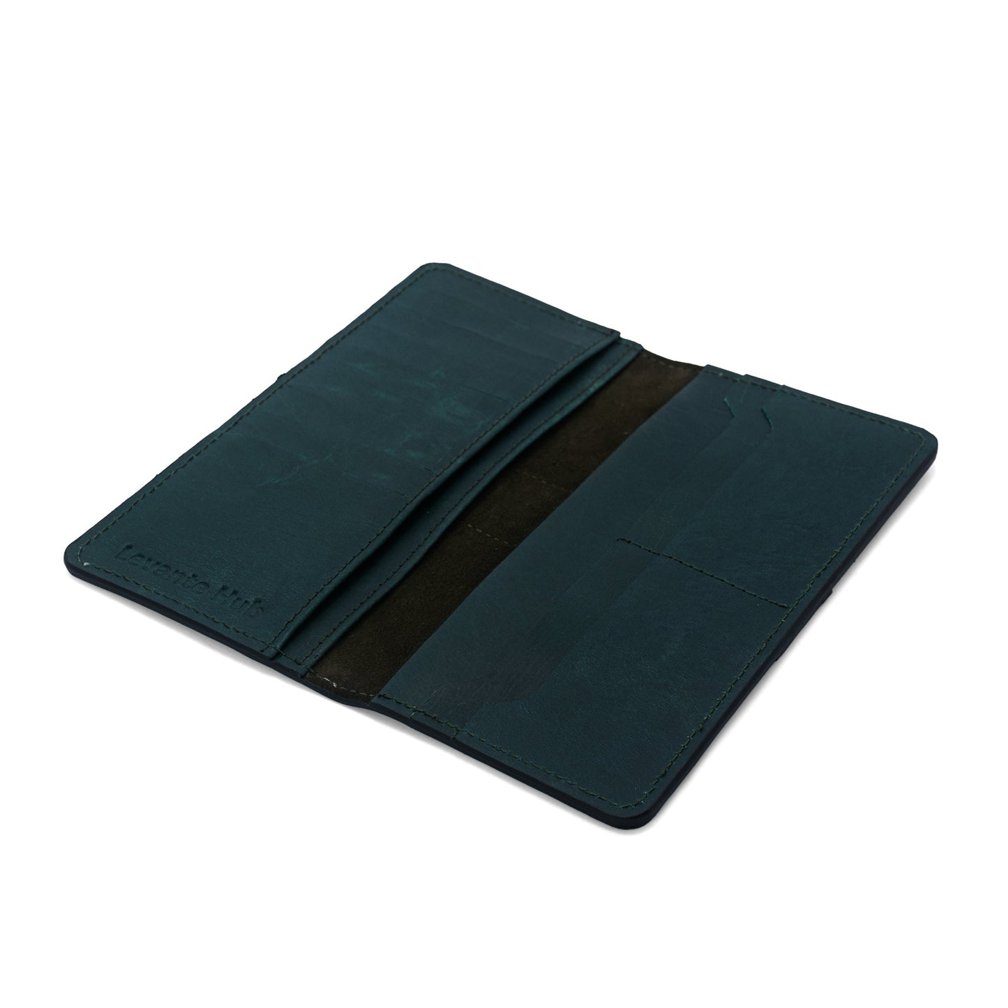 Buffalo Crazy Horse Leather Wallet with Goat Suede Inner and Upper Contrast-3