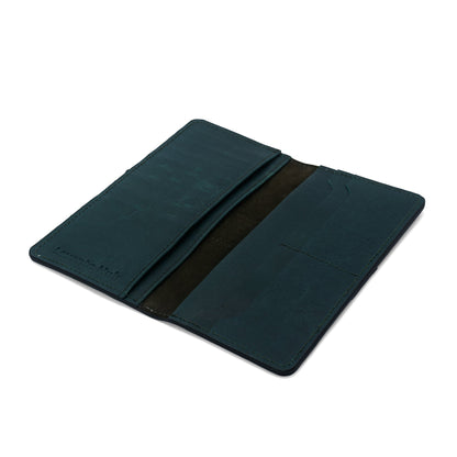 Buffalo Crazy Horse Leather Wallet with Goat Suede Inner and Upper Contrast-3